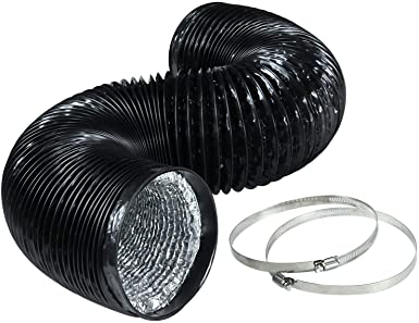 iPower 4 Inch 8 Feet Flexible Aluminum Ducting for Heating Cooling Ventilation and Exhaust, Easy to Connect