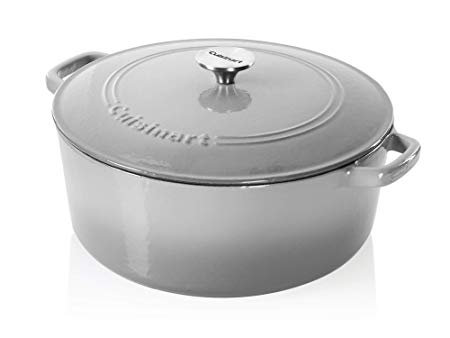 Cuisinart Cast Iron Casserole, Grey Gradient, 7-Quart