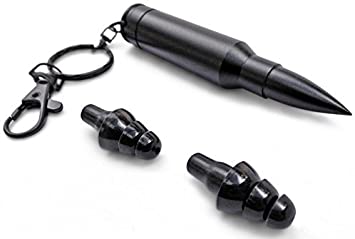 Black Bullet Noise Cancelling High-Fidelity Ear Plugs | Earplugs for Concerts and Musicians | Ear Protection for Shooters and Shooting Guns | Discrete, Low Profile | ACES
