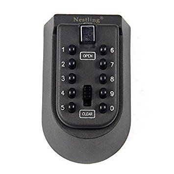Nestling® Outdoor/Indoor Wall Mount Safe Cabinet Key Security Box Storage Lock Box Combination Digital Small Lock Keysafe