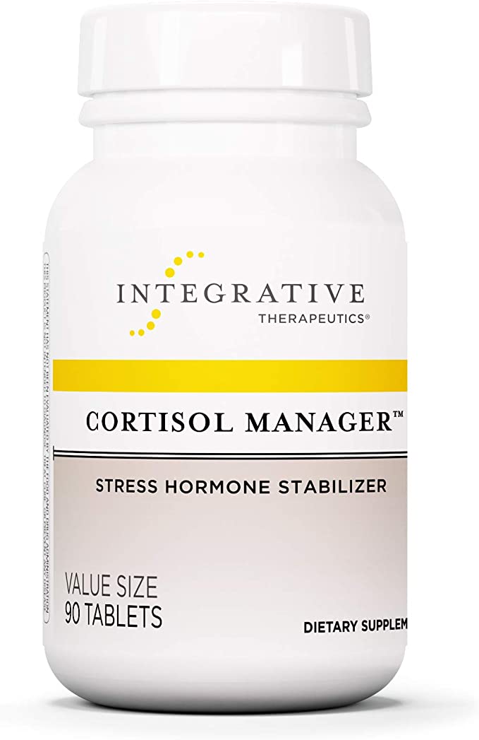 Cortisol Manager Integrative Therapeutics Sleep, Stress, and Cortisol Support Supplement, Vegan, 90 Tablets