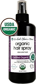 Herbal Choice Mari Organic Hair Spray 200ml/6.8oz Glass Spray Bottle by Nature's Brands