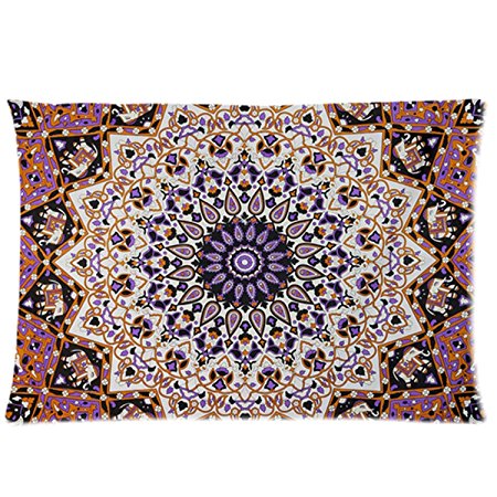 Mandala Tapestry Hippie Tapestries Custom Zippered Home Decorative Pillowcases Pillow Cases 20x30 (Twin sides)