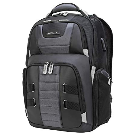 Targus DrifterTrek Backpack Designed for Travel and Commute Outdoor Use with USB Power Port fits up to 15.6-Inch Laptop, Black (TSB956GL)