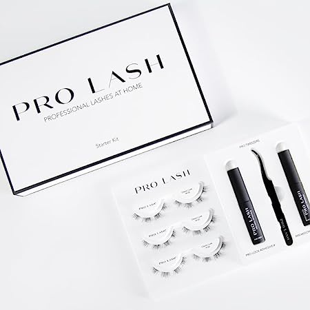 Pro Lash Starter Kit | DIY 10 Day Professional Lash Extension With 3 Sets of Lashes, Tweezers, Pro Lock Adhesive, and Remover (Classic)