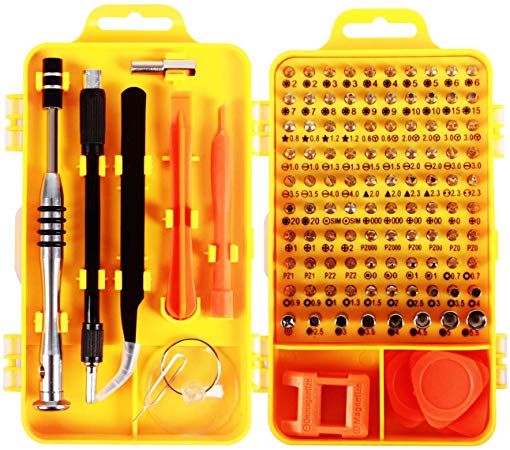 Kaisi Mini Precision Screwdriver Set, 115 in 1 Magnetic Screwdriver Bit Set with Case for iPhone, Computer, PC, Watch, Glasses, Electronics, Mini DIY Hand Work Repair Tools