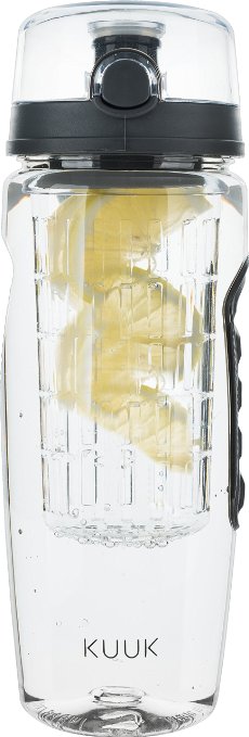 Kuuk Fruit Infusion Water Bottle for Travel/Sports/Bike etc. - BPA Free - 30.5 oz