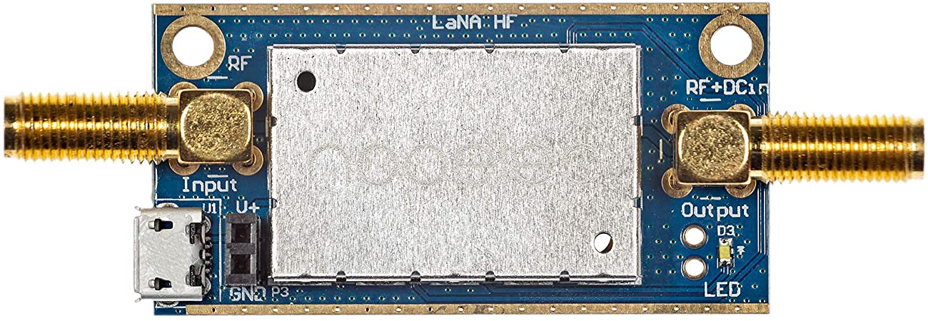 Lana HF Barebones - Ultra Low-Noise LF, MF & HF Amplifier (LNA) Module for RF & Software Defined Radio (SDR). Wideband 50kHz-150MHz Frequency Capability with Bias Tee & USB Power Options