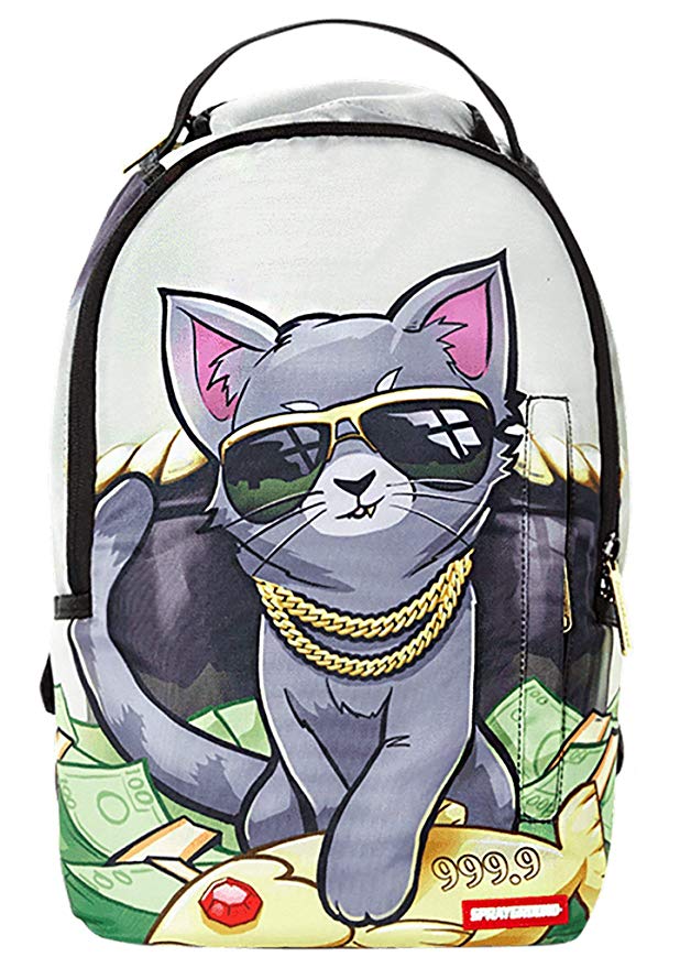 Sprayground Lil Kitten Facepack (O/S, Grey/Multi)
