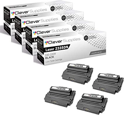 CS Compatible Toner Cartridge Replacement for Dell Laser 2335DN 330-2209 Black Laser 2335dn 2355dn Toner Cartridge 4 Pack