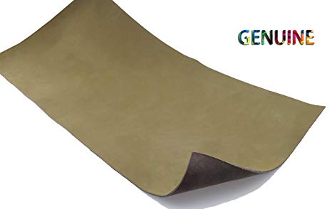 Genuine Cowhide Genuine Cow Leather Genuine Leather Hides Cow Skin Various Colors And Sizes Tooling Leather Shapes Leathercraft Accessories Supplies Leathercraft (dark khaki, 1X2 (FOOT))