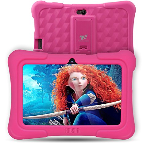 Dragon Touch Kids Tablet 7 inch Kidoz Pre installed with Bonus Disney Games App and Audio Book -- GMS Certified-Pink