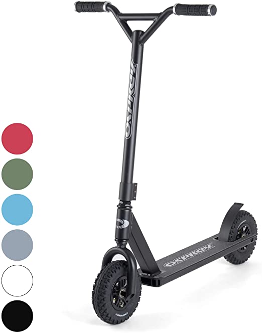 Osprey Dirt Scooter with Off Road All Terrain Pneumatic Trail Tires and Aluminum Deck - Offroad Scooter for Adults or Kids - Multiple Colors