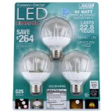 9 PACK Feit LED Dimmable G25 Decorative Light Bulbs - Uses ONLY 8 watts  THREE 3 PACKs OF 3  9 Bulbs Total