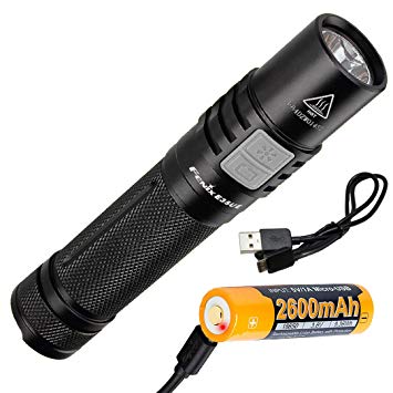 Fenix E35 Ultimate Edition (E35UE) Compact 1000 Lumen LED Flashlight with USB Rechargeable Battery and LumenTac Cable