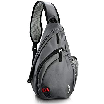 Sling Bag Shoulder Backpack Crossbody Backpack for travel and sports for Men & Women (Gray)