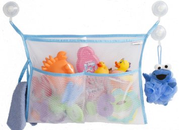 Bath Toy Organizer - Best Storage Holder for Baby Toys - 3 Strong Vacuum Suction Cups