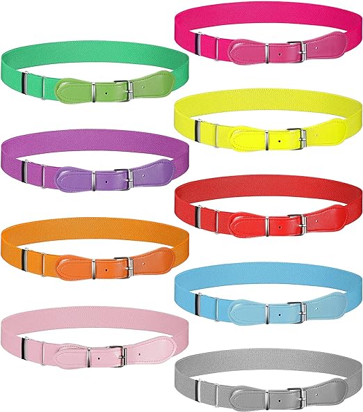 SATINIOR Kids Adjustable Elastic Belt Kids Toddler Belts Pin Buckle Belts for Girls Kids, 30-65 cm