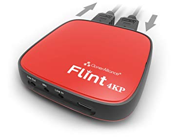 ClonerAlliance Flint 4KP, 4K Passthrough and Live Commentary Video Capture Device. Ultra Low Latency. 1080p 60fps for Gaming Consoles, Camcorder, DSLR