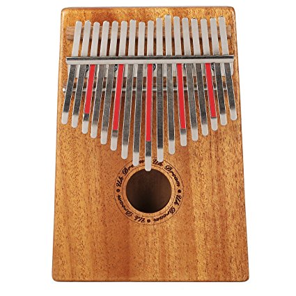 UK Dream 17 Keys Kalimba Mbira Sanza Likembe Thumb Piano Instrument Traditional African Music Instrucments 17 tone (17 Key)