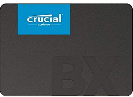 Crucial CT480BX500SSD1 BX500 480GB 2.5" SATA3 6Gb/s SSD- 3D NAND 540/500MB/s 7mm 1.5 mil MTBF 3yr wty Acronis True Image Solid State Drive, Black/Blue