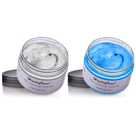 Color Hair Wax Hailicare White Blue Instant Hair Dye Washable Hair Color Cream Temporary for Men Women Kids