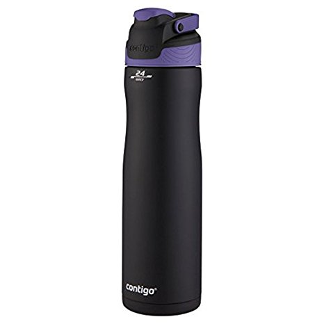 Contigo Autoseal Chill Stainless Steel Water Bottle 24 oz (Matte Black/ Very Grapevine)