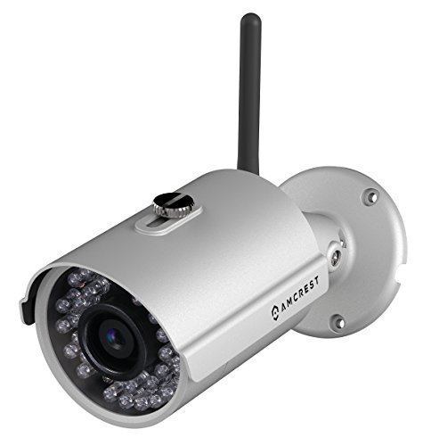 Amcrest HDSeries Outdoor 720P WiFi Wireless IP Security Bullet Camera - IP66 Weatherproof 720P 1280TVL IPM-722S Silver