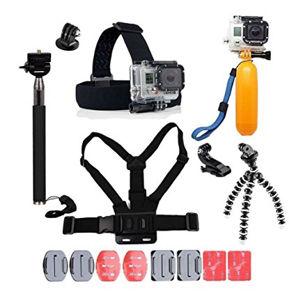 For Gopro Accessories,DDXX Gopro Accessories Kit for Gopro Hero 6 5 4 3 Hero Session and SJ4000 Xiaomi Yi DBPOWER and Other Sports Cameras (11 in 1)
