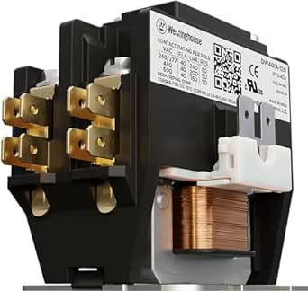 Westinghouse HVAC Contactor, 1 Pole, 40 Amp, 24V Coil, Line Lugs & Load Screws, A2L Compliant Definite Purpose AC Contactor, UL Recognized & Approved for UL 60335