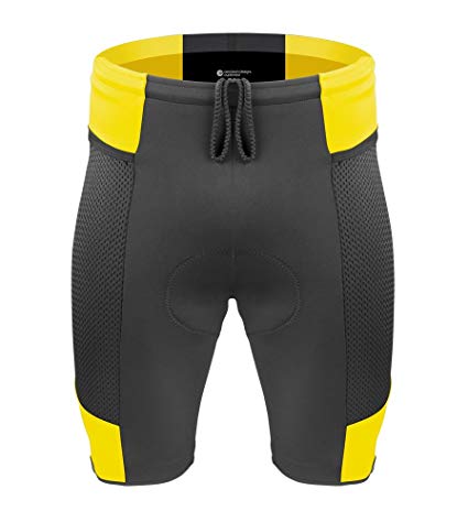 Aero Tech Men's Gel Padded Touring Shorts w Innovative Mesh Pockets