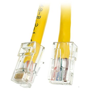 C&E CAT6 500MHz 3-Feet UTP Bootless Cable, Yellow (CNE71671)