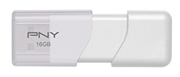 PNY Turbo 16GB USB 3.0 Flash Drive, Pearl White (P-FD16GTBOPW-GE)