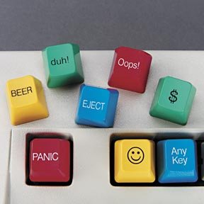 ComputerGear Funny Computer Keyboard Novelty Key Caps Set (8)