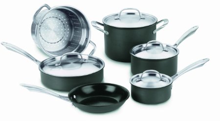 Cuisinart GG-10 GreenGourmet Hard-Anodized Nonstick 10-Piece Cookware Set