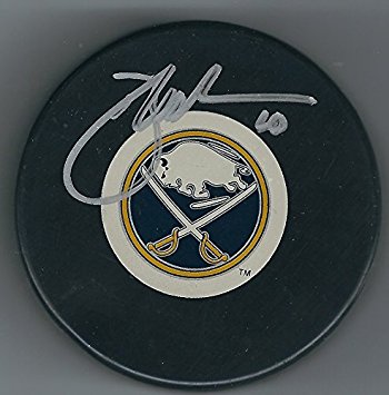 Autographed Brad May Buffalo Sabres Hockey Puck
