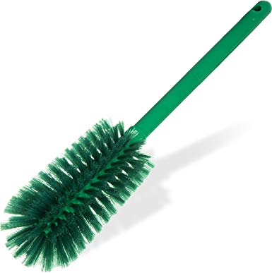 Carlisle 40001C09 Commercial Bottle Brush, Polyester Bristles, 16" Length, Green