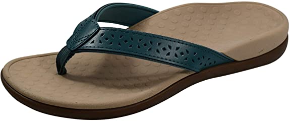 Vionic Women's Tide Perf Toe-Post - Ladies Flip Flops with Concealed Orthotic Arch Support