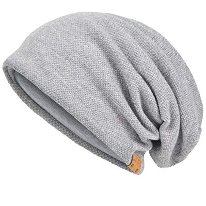 VECRY Men's Cool Cotton Beanie Slouch Skull Cap Long Baggy Hip-hop Winter Summer Hat