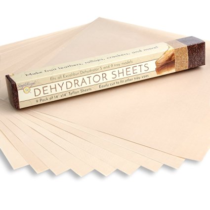 9-pack of High Quality 14"x14" Non-stick Dehydrator Sheets-fits Excalibur 2500,3500,2900 or 3900