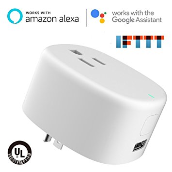 Avatar Controls WiFi Smart Plug Outlet, Mini Wireless Smart Socket Timer Switch Work with Alexa, No Hub Required, Remote Control Your Household Appliances from Anywhere
