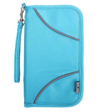 Multi-function Waterproof Nylon Oxford Passport Holder Travel Card Storage Bag
