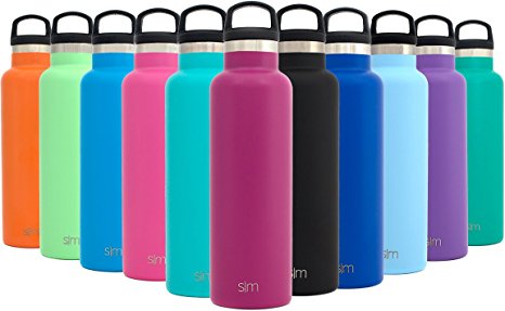 Simple Modern 20oz Vacuum Insulated Stainless Steel Water Bottle - Ascent Narrow Mouth Thermos Travel Mug - Double Walled Flask - Powder Coated Hydro Canteen