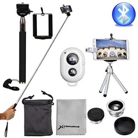 XCSOURCE Selfie Stick Bluetooth Remote   3in1 Camera Lens Kit   Tripod