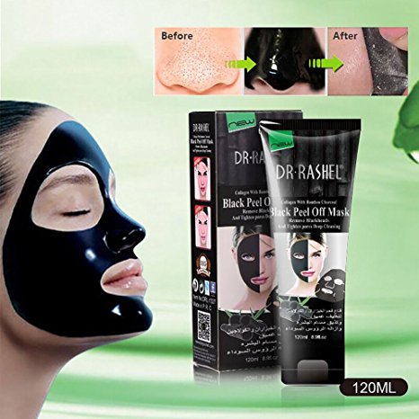 Blackhead Remover Mask, ETTG Bamboo Charcoal Deep Cleansing Acne Black Mud Face Mask, Blackhead Peel-off Mask