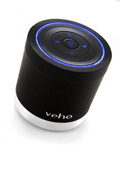 Veho VSS-009-360BT M4 Portable Rechargable Wireless Bluetooth Speaker with Track Control for iPhones, Android, iPod, iPad, Tablets and all other Bluetooth devices - Black