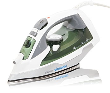 Viasonic Elite Steam Iron 1500W, Anti-Drip & Self-Cleaning, Anti-Calcium, Vertical Steam - Stainless Steel Soleplate - XL 300ML Tank - Steam, Spray, & Dry Functions - ETL Listed, by Unity