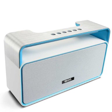 Bluetooth Stereo Speaker, LNKOO Classic Sound Cannon Portable Wireless Powerful Sound with Enhanced Bass Surround BoomBox Subwoofer with FM Radio for Home and Outdoor Party Beach Picnic - Blue