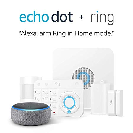 Ring Alarm 5 Piece Kit   Echo Dot (3rd Gen), Works with Alexa