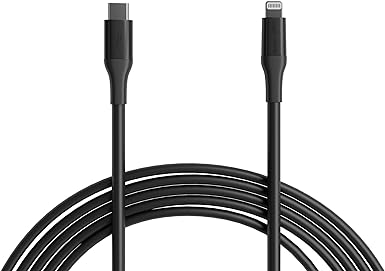 Amazon Basics Lightning to USB-C Cable for iPhone, 10 Feet, Black